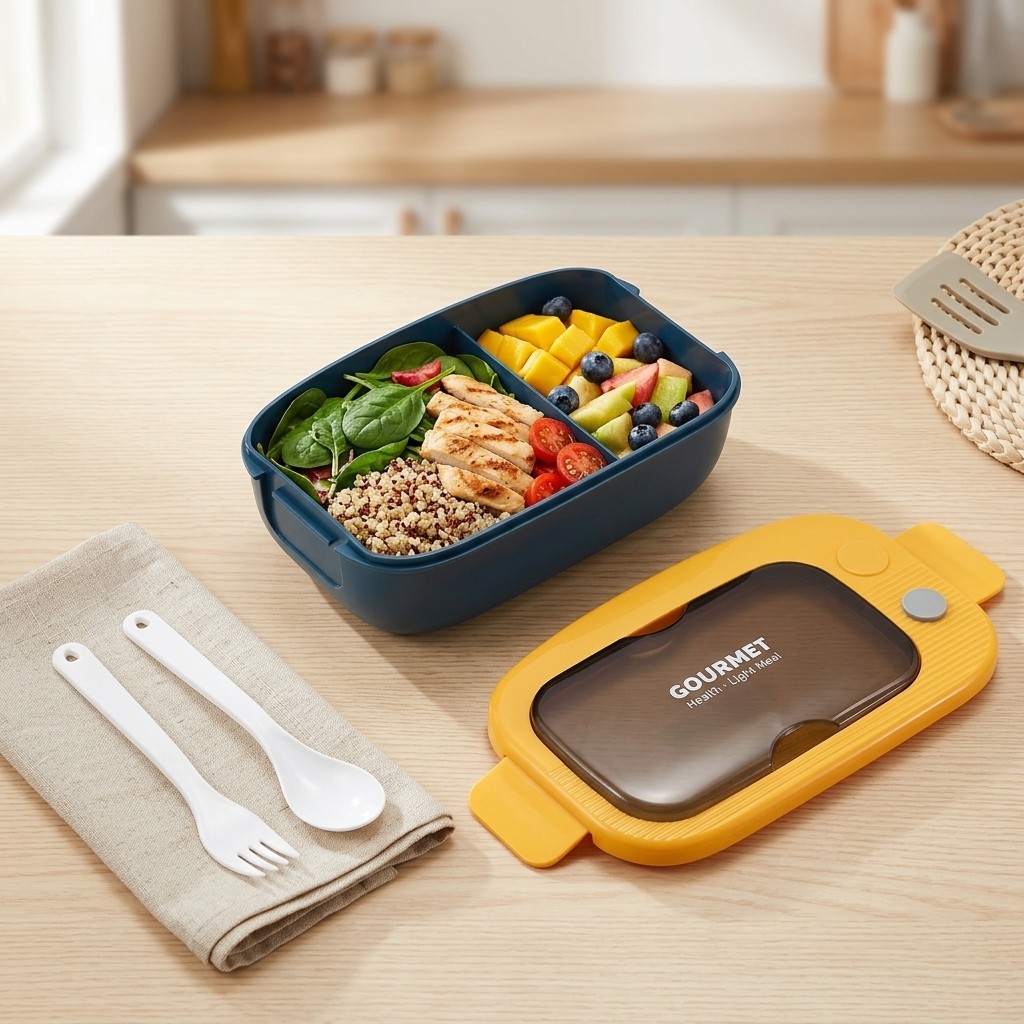 Meal Prep Or Prep Meal - Plastik Bento Öğle Yemeği Kutusu 2