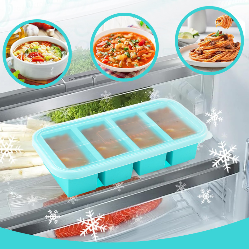 4 Kapaklı Silikon Dondurucu Ka - Meal Prep Template incelemesi ve fiyatı
