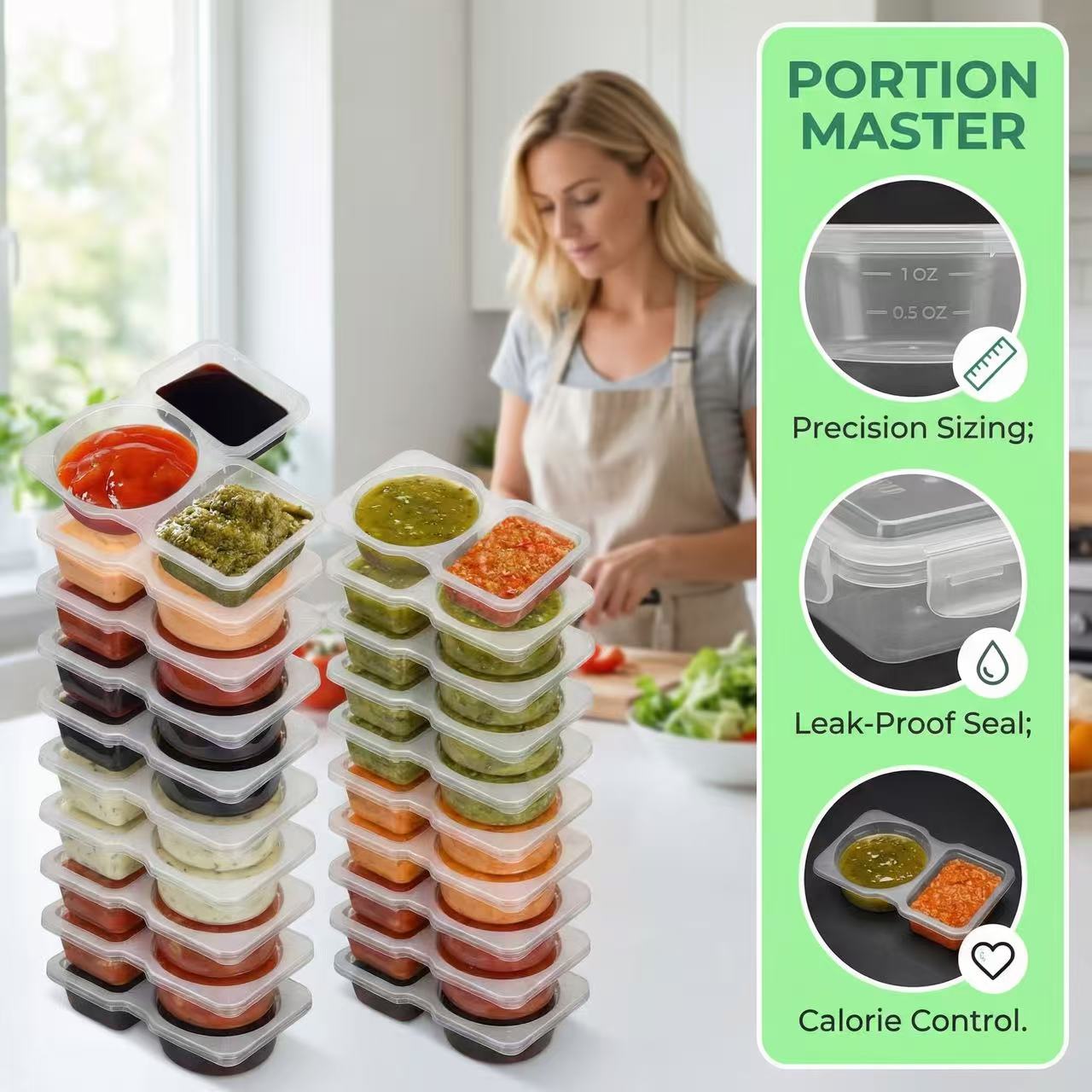 Çift Bölmeli Kapaklı Sos Kapla - Sauce Dipping Cup incelemesi ve fiyatı